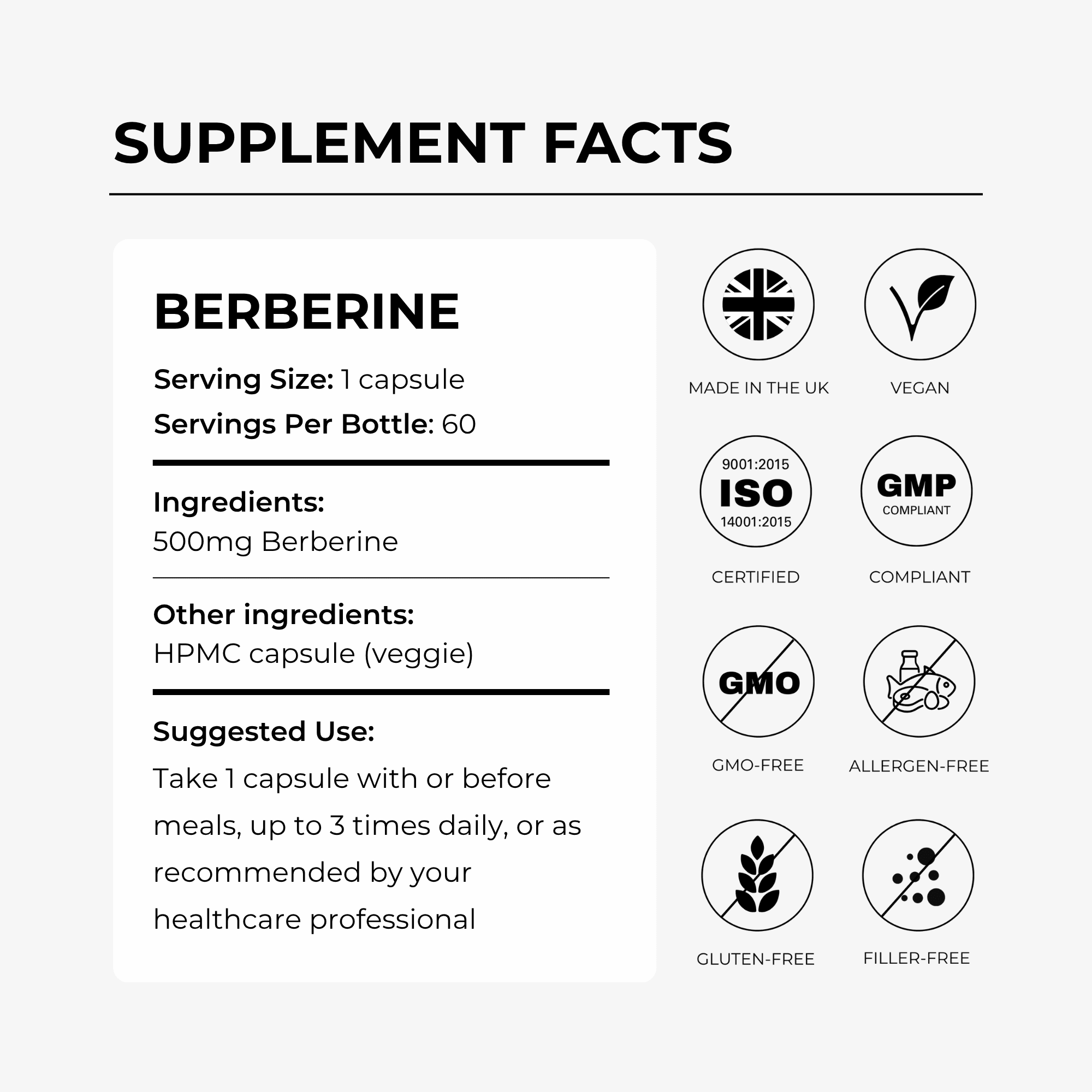 Berberine 500mg - Charava UK