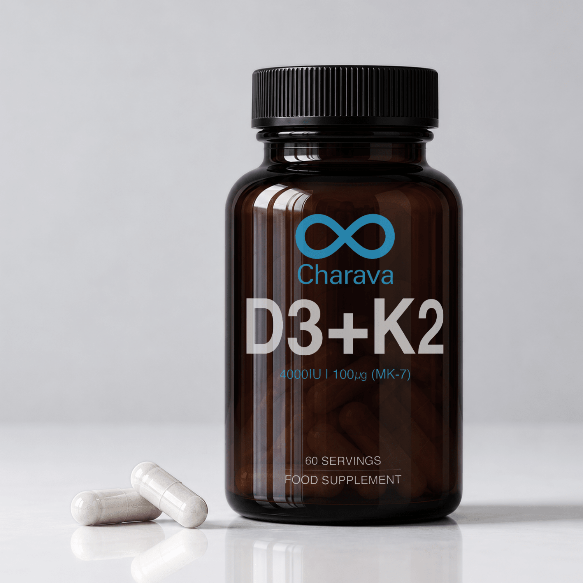 Charava Vitamin D3 (4000IU) + K2 (MK-7) - Charava UK
