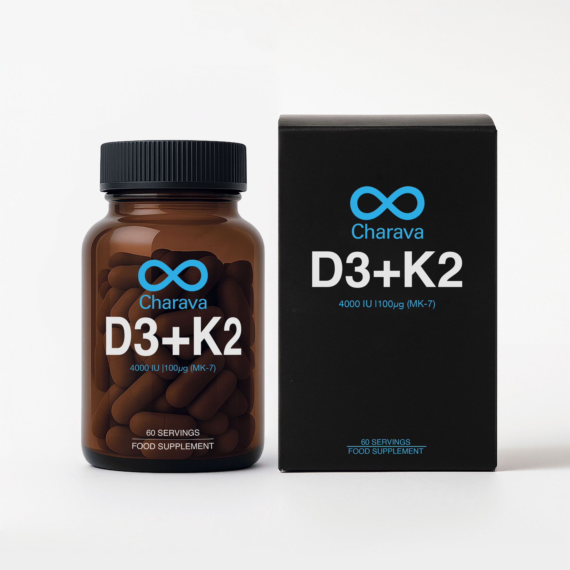 Charava Vitamin D3 (4000IU) + K2 (MK - 7) - Charava UK