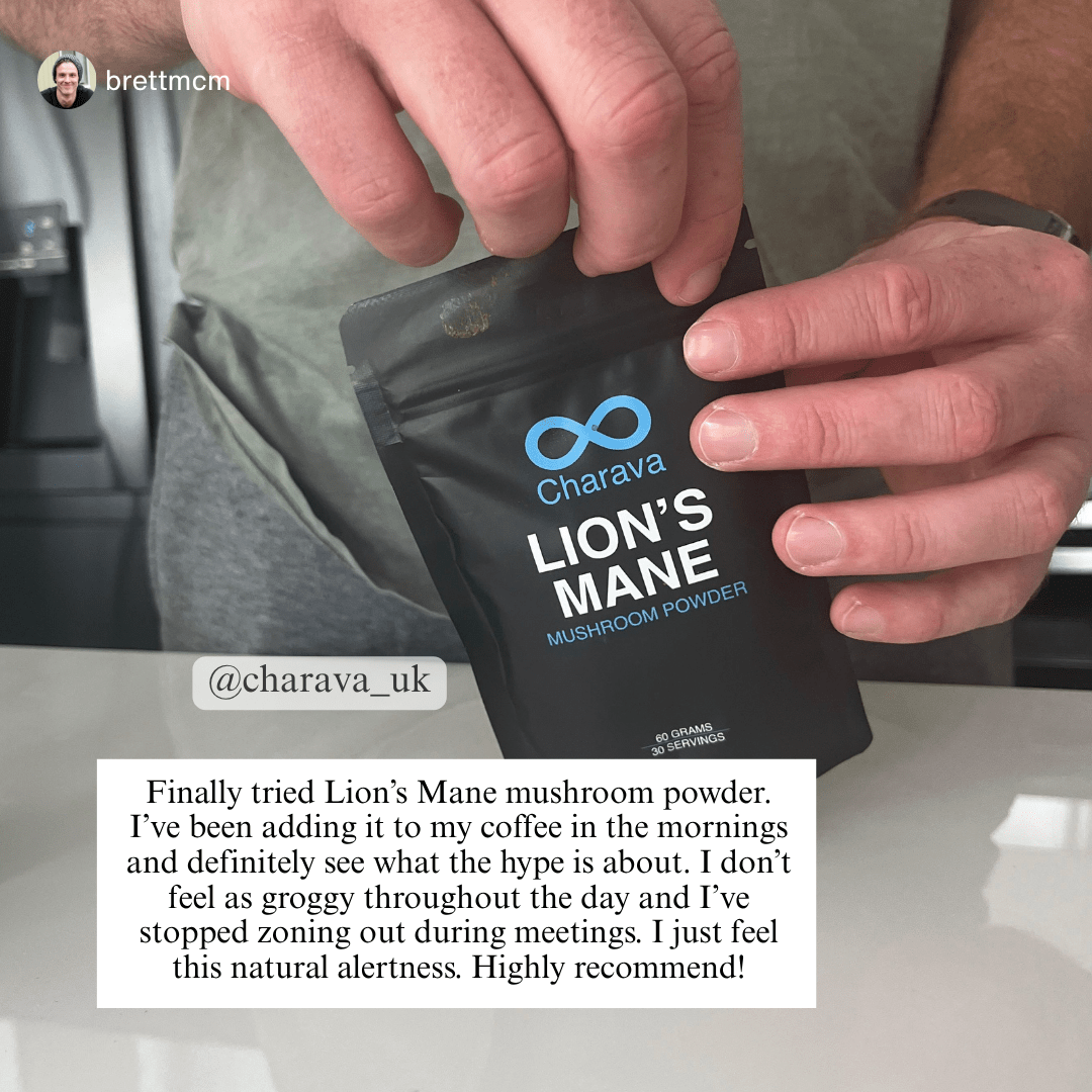 Lion's Mane Powder - 60 Grams - 30 Servings - Charava UK