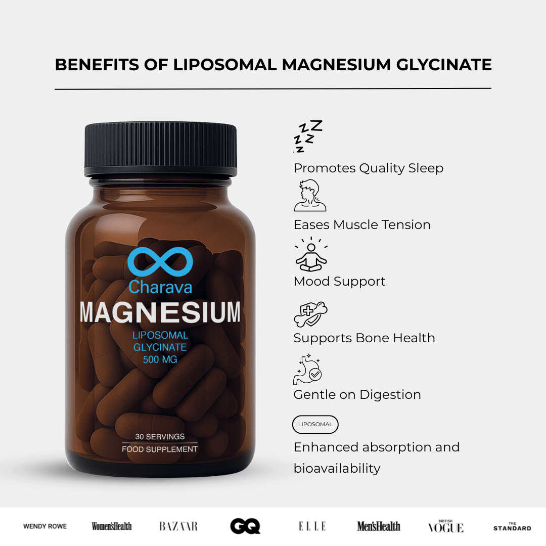 Magnesium Glycinate - Liposomal (100mg) - Charava UK