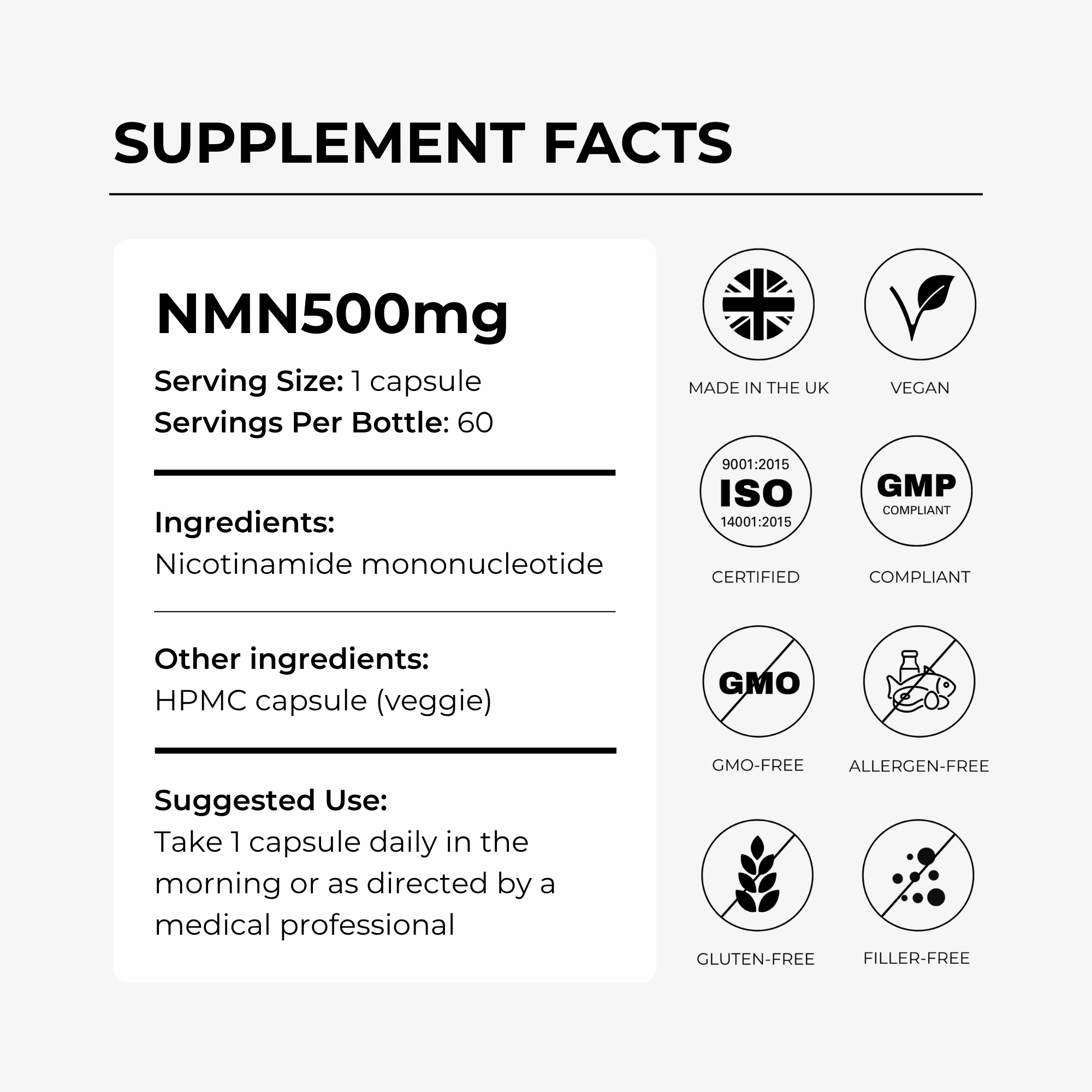 NMN 500mg - Charava UK