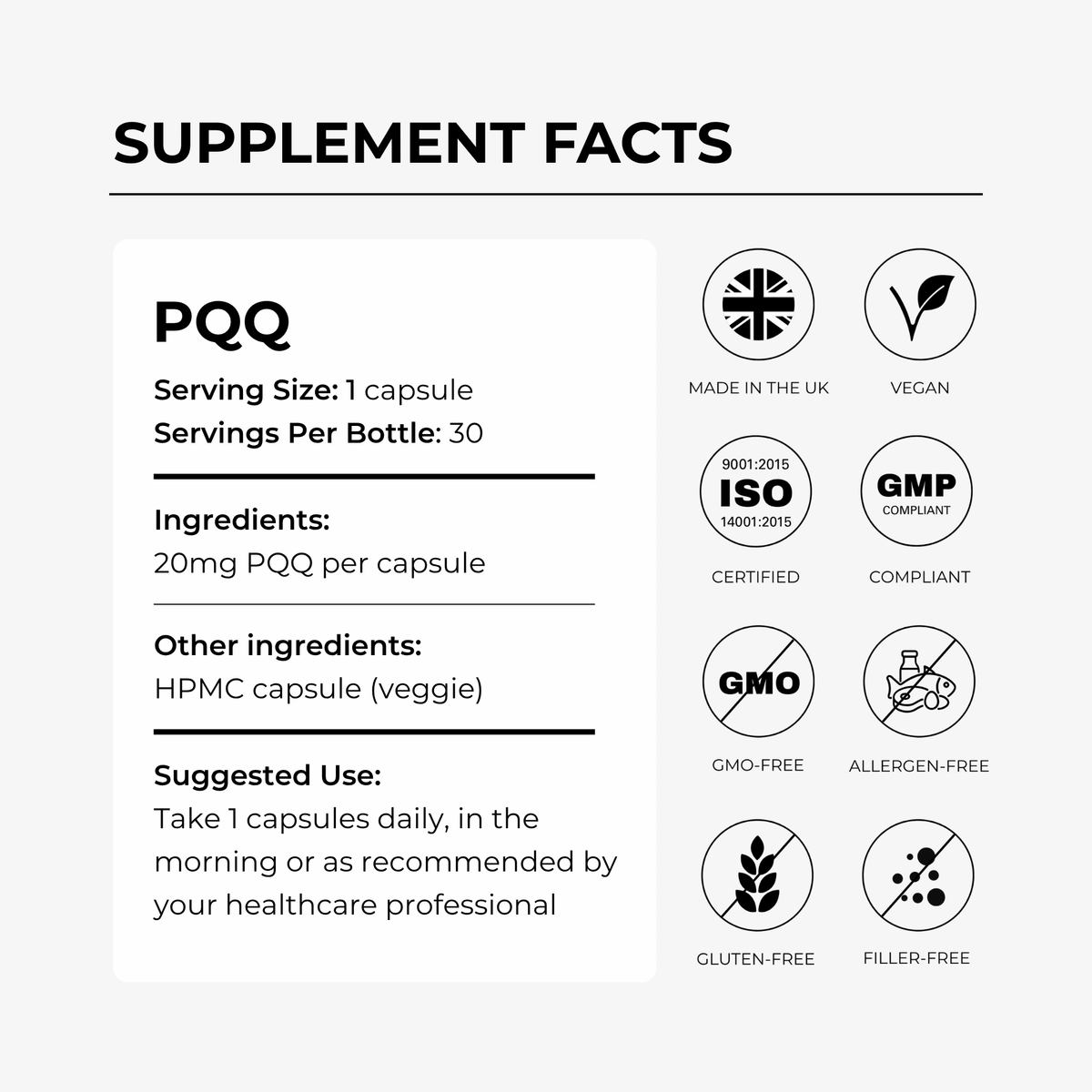 PQQ 20mg - Charava UK