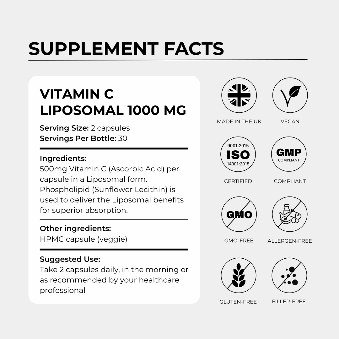 Vitamin C - Liposomal (1,000mg) - Charava UK