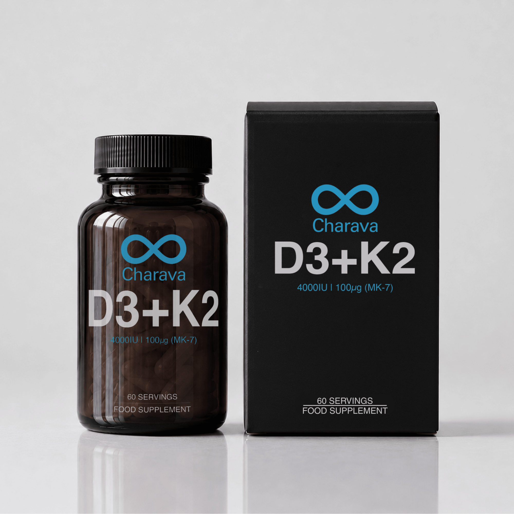 Charava Vitamin D3 (4000IU) + K2 (MK-7) - Charava UK