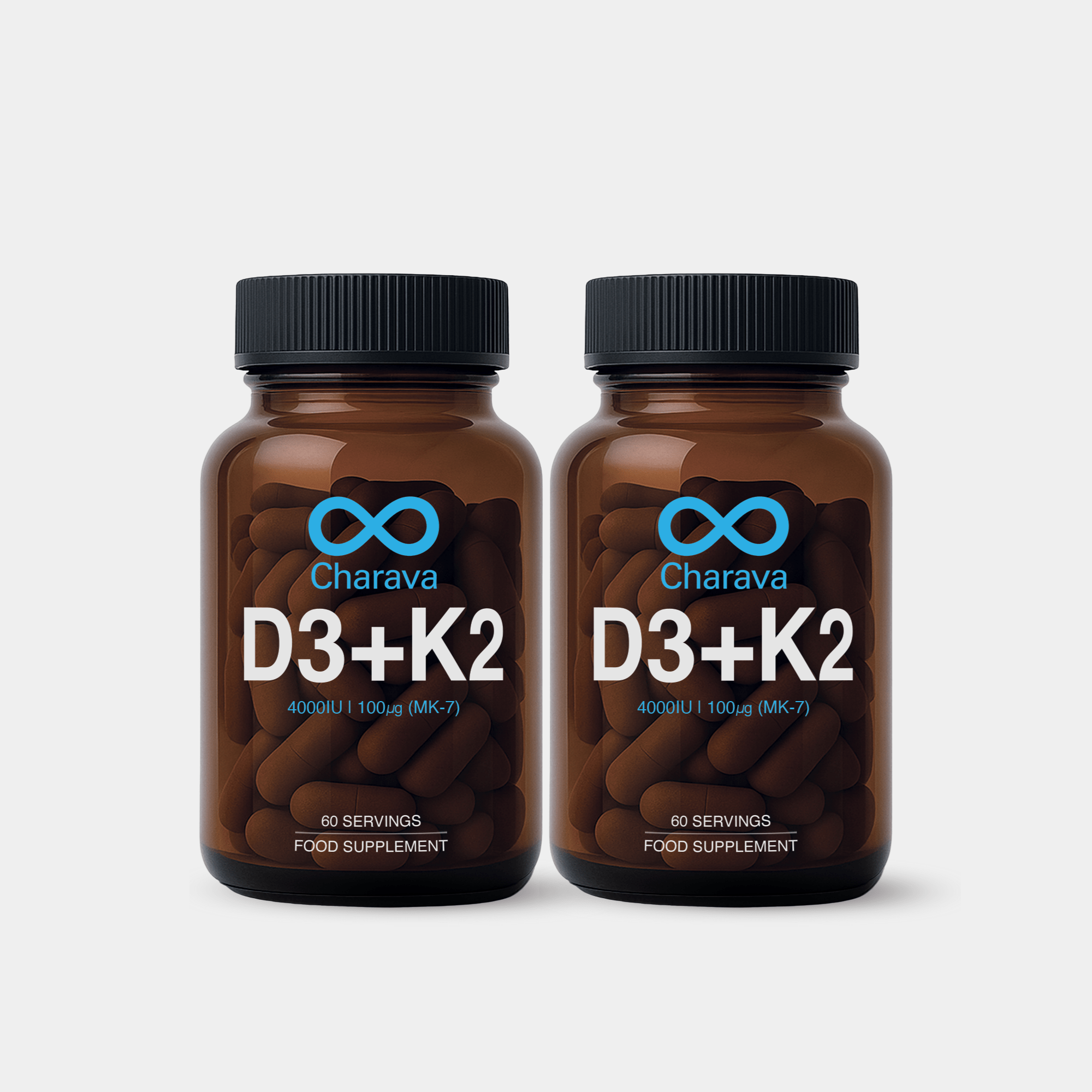 Charava Vitamin D3 (4000IU) + K2 (MK - 7) - Charava UK