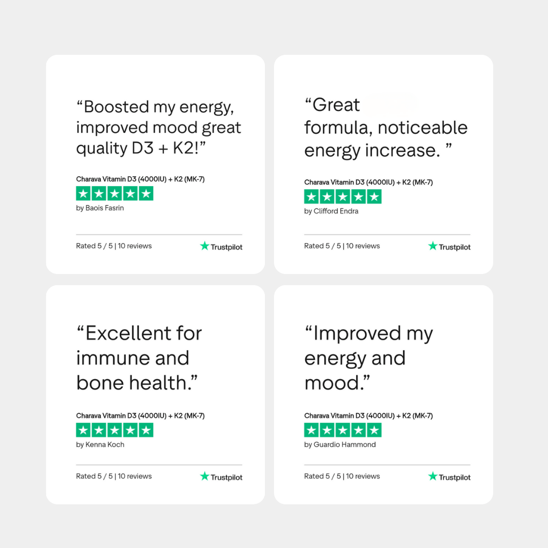 Charava Vitamin D3 (4000IU) + K2 (MK - 7) - Charava UK