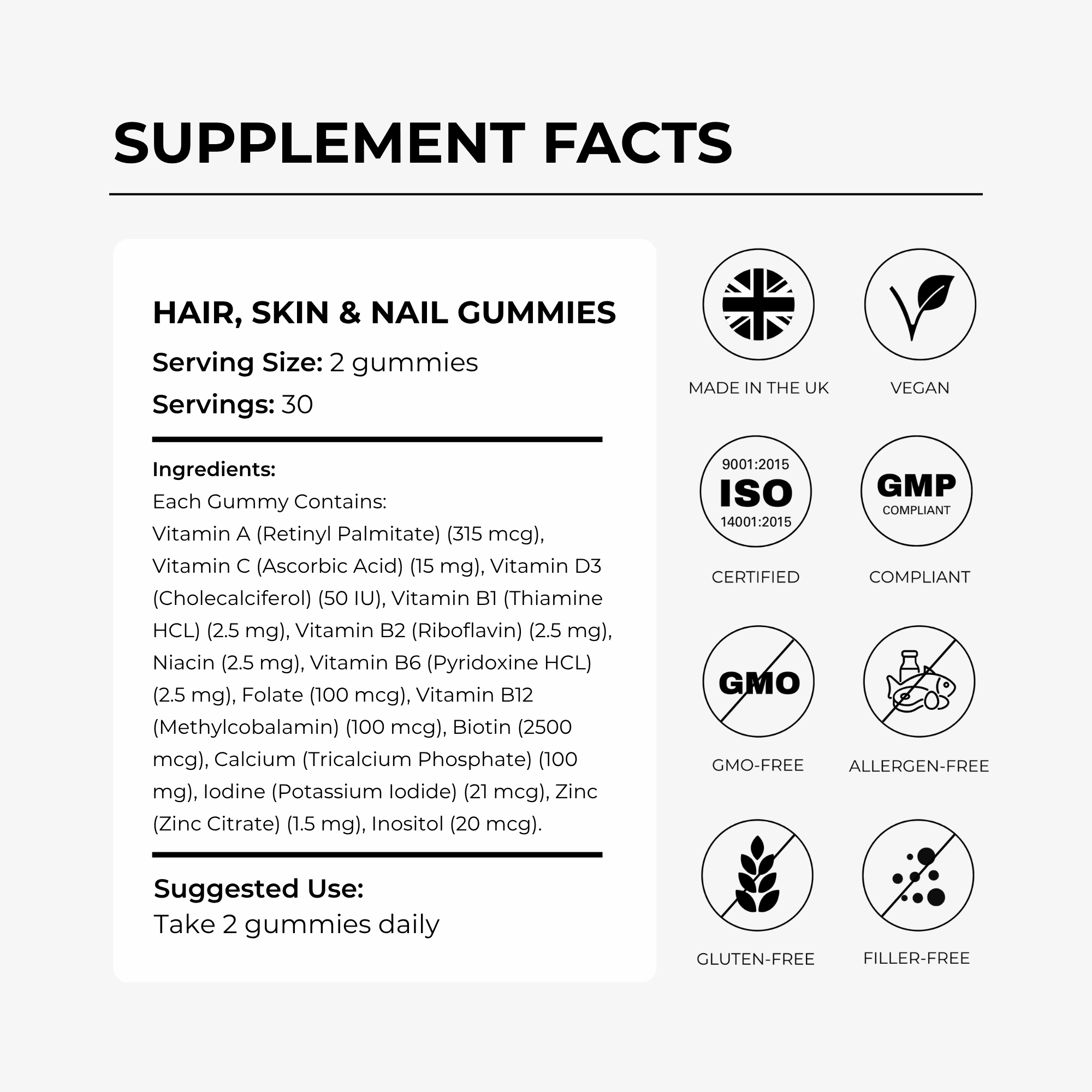 Hair, Skin & Nails Gummies - Charava UK