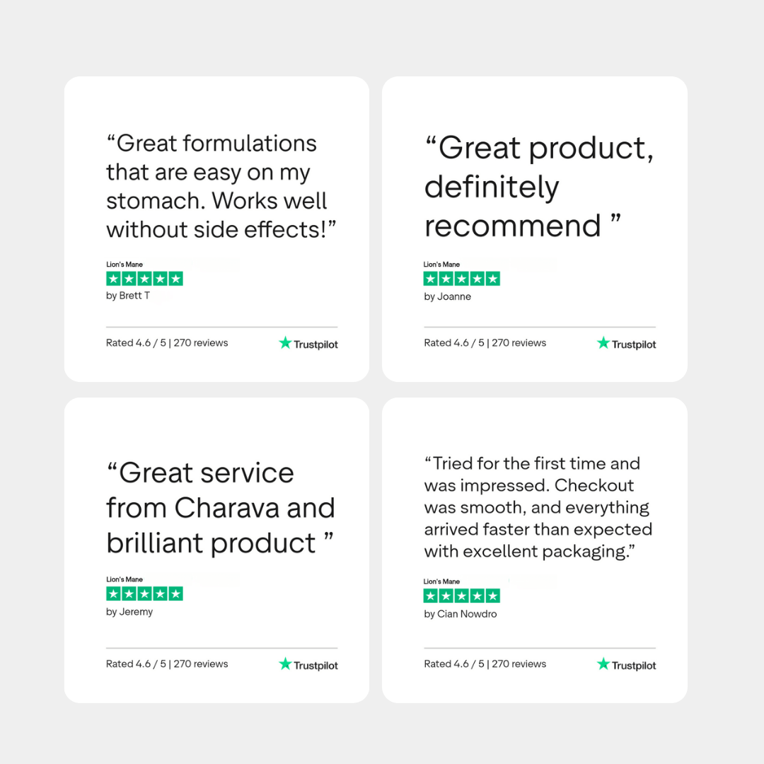 Lions Mane Mushroom 500mg - Charava UK