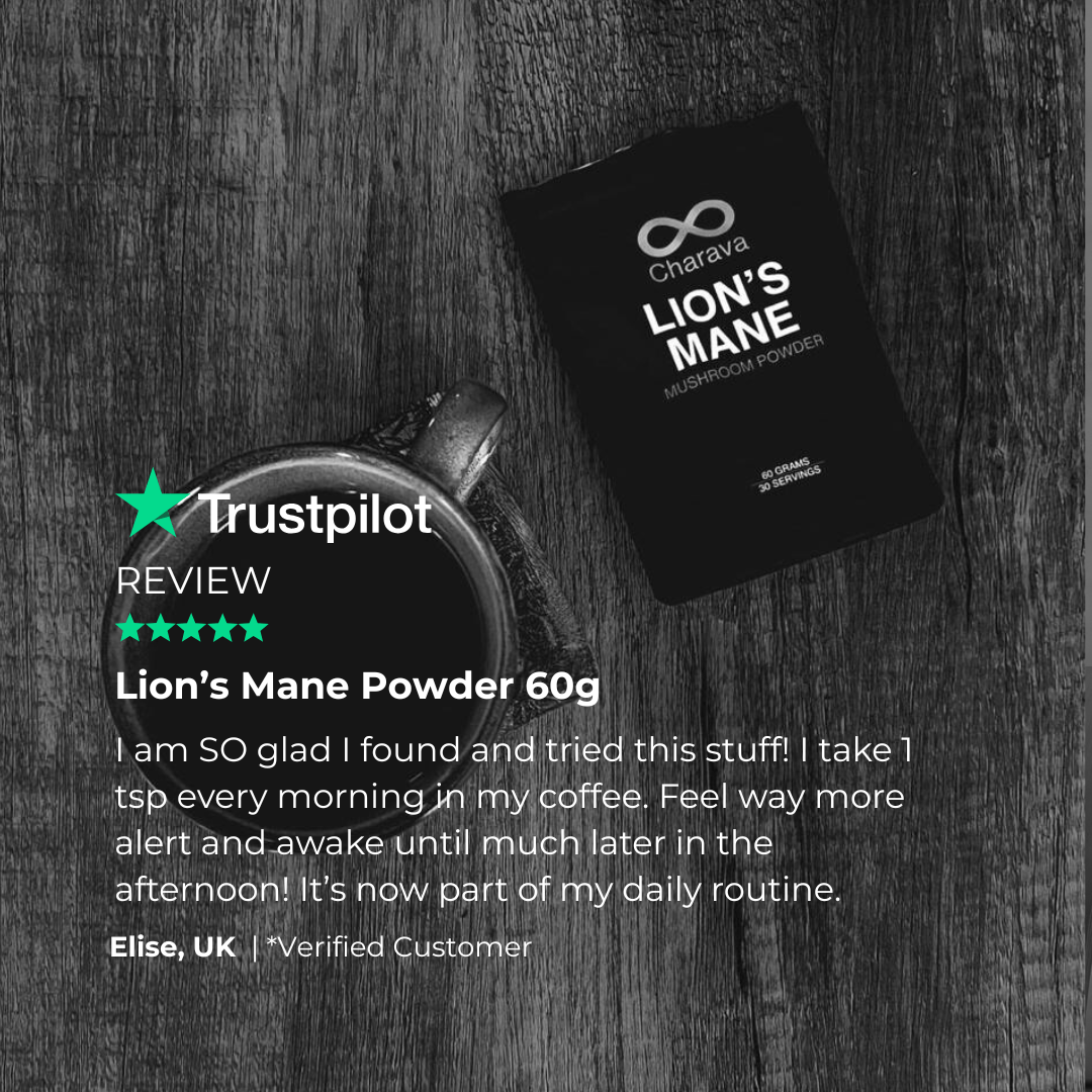 Lion's Mane Powder - 60 Grams - 30 Servings - Charava UK