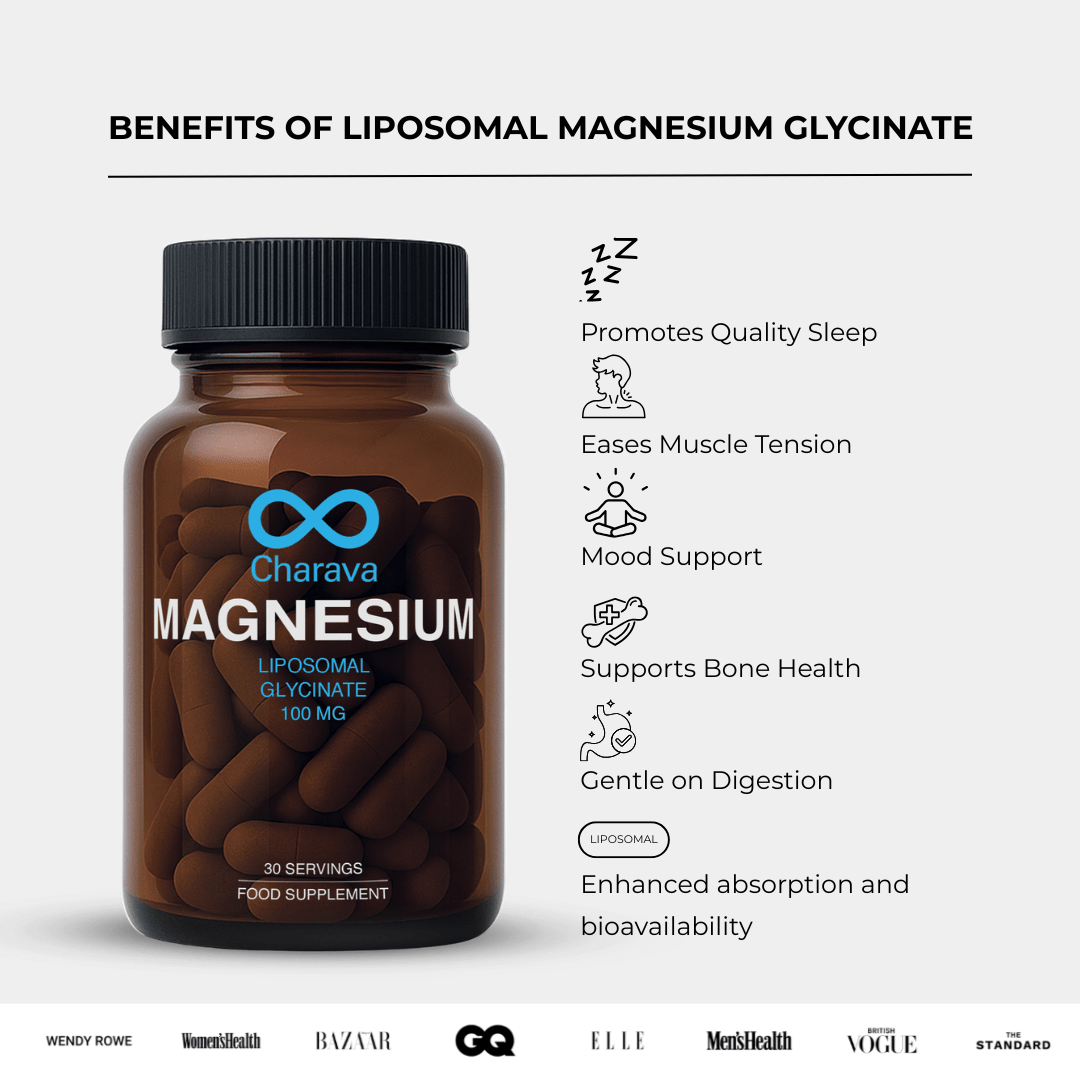 Magnesium Glycinate - Liposomal (100mg) - Charava UK