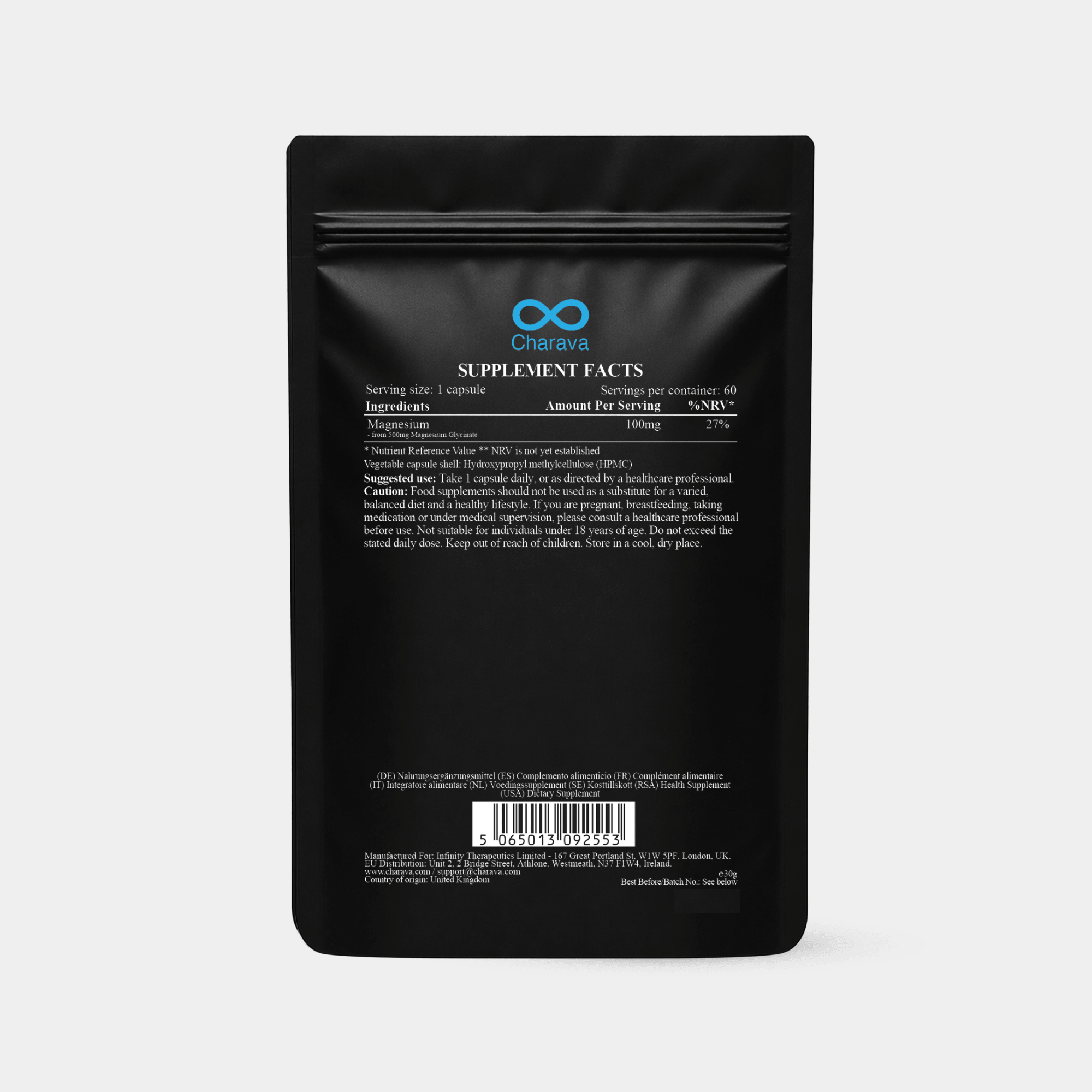 Magnesium Glycinate (Pouch) - Charava UK