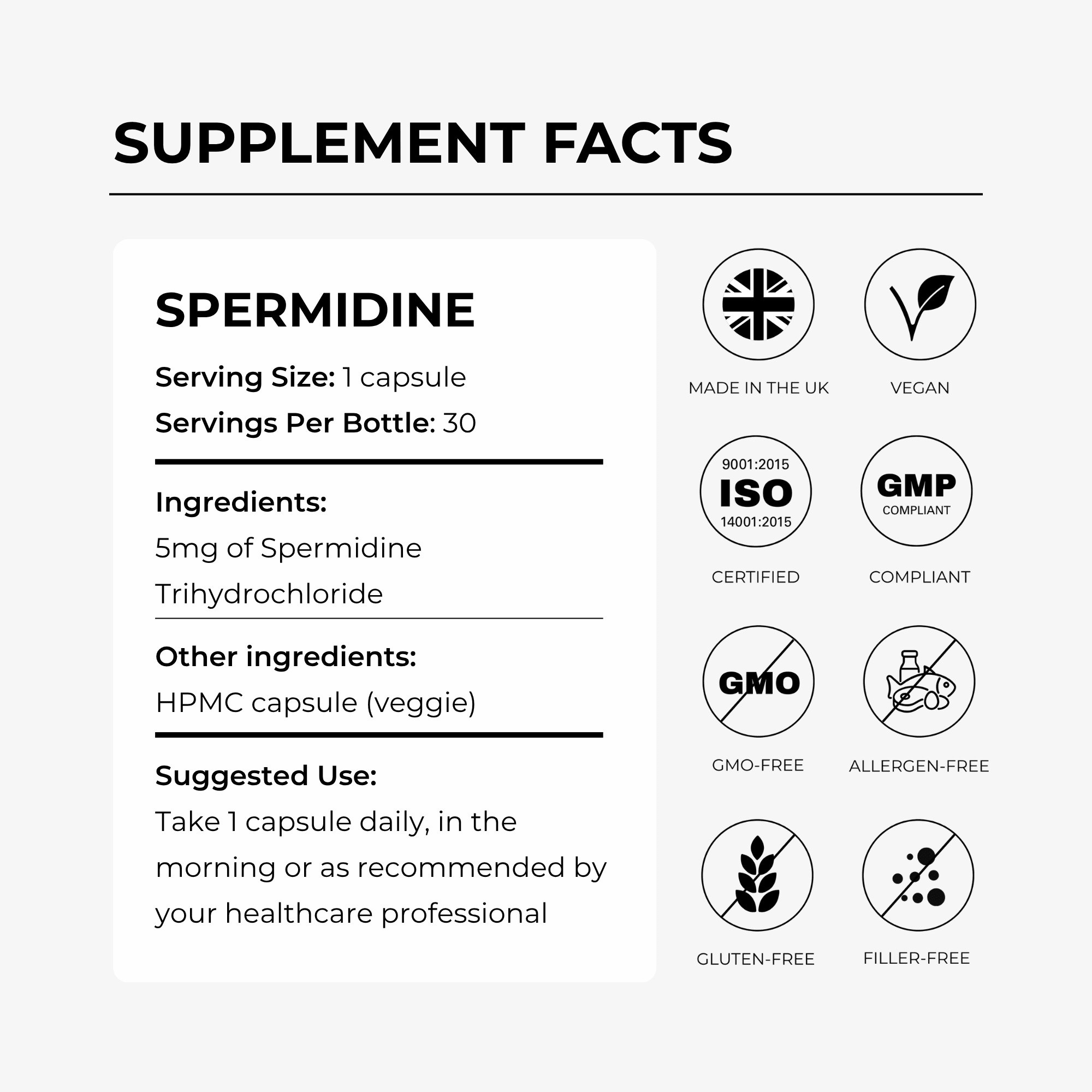 Spermidine - 5mg - Charava UK